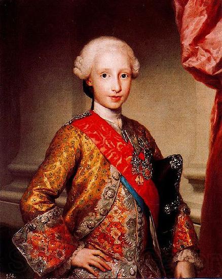 Anton Raphael Mengs Portrait of Infante Antonio Pascual of Spain